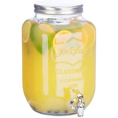 Relaxdays 10023431 Glass Beverage Dispenser - Vintage, 8L Relaxdays 10023431 Glass Beverage Dispenser - Vintage, 8L