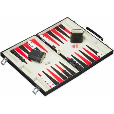 Relaxdays Schwarzer Backgammon Koffer - Strategie & Glück Relaxdays Schwarzer Backgammon Koffer - Strategie & Glück