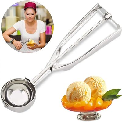 Relaxdays Stampo per palle di ghiaccio in acciaio inox - Per gelato, frutta, impasti Relaxdays Stampo per palle di ghiaccio in acciaio inox - Per gelato, frutta, impasti