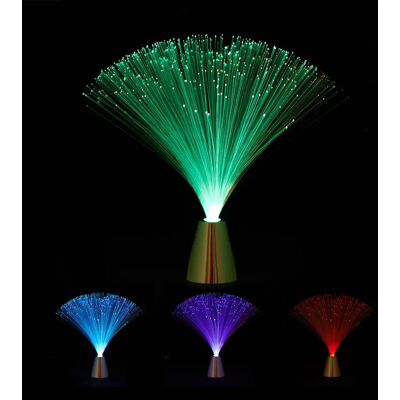 Relaxdays Lampe en fibre optique - 33cm, multicolore - Publicité Relaxdays Lampe en fibre optique - 33cm, multicolore - Publicité