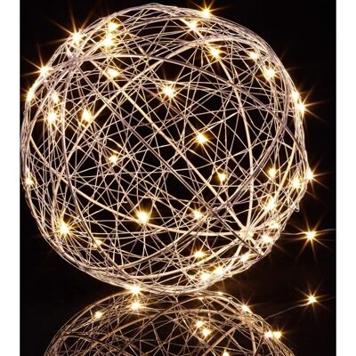 Relaxdays Boule Décorative LED Argentée - Éclairage Toute l'Année - Publicité Relaxdays Boule Décorative LED Argentée - Éclairage Toute l'Année - Publicité