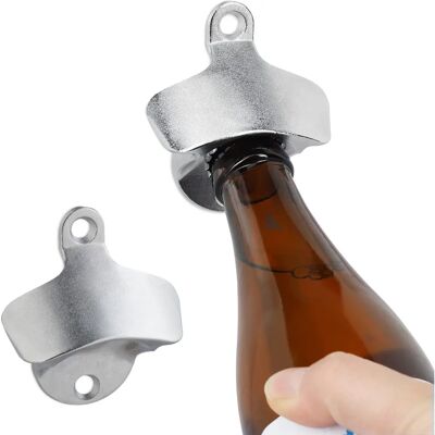 Relaxdays Silver Wall Bottle Opener Set - Wall Bottle Opener Set Relaxdays Silver Wall Bottle Opener Set - Wall Bottle Opener Set