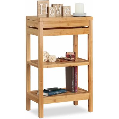 Relaxdays Bamboo Wall Shelf with 3 Compartments - Bathroom & Kitchen Storage Relaxdays Bamboo Wall Shelf with 3 Compartments - Bathroom & Kitchen Storage