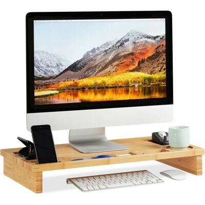 Relaxdays Monitorhalterung - Höhenverstellbarer Ständer mit Stauraum Relaxdays Monitorhalterung - Höhenverstellbarer Ständer mit Stauraum
