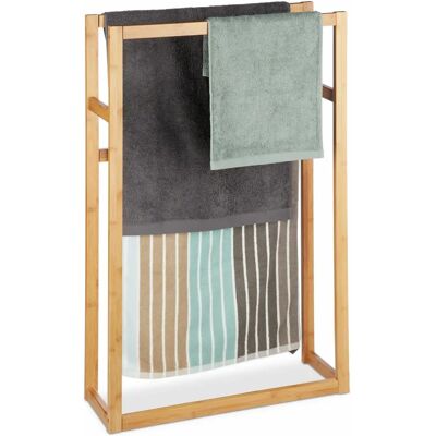 Relaxdays Bambus Handduksställ - Naturlig, 3 Stänger, 90x60x20cm - Badrum & Kök Relaxdays Bambus Handduksställ - Naturlig, 3 Stänger, 90x60x20cm - Badrum & Kök