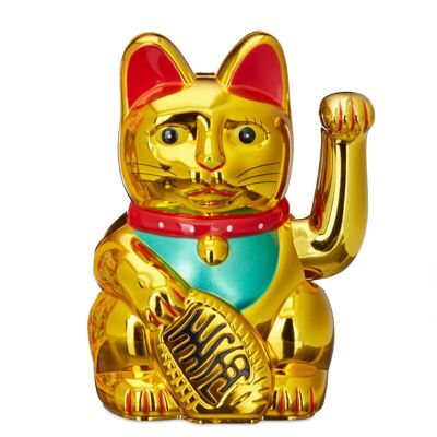 RELAXDAYS - Maneki Neko - Oro - 16 cm - Statua Maneki Neko RELAXDAYS - Maneki Neko - Oro - 16 cm - Statua Maneki Neko