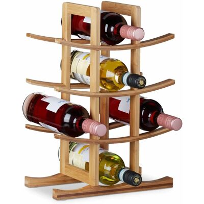 Relaxdays bamboo wine rack - Holds 12 bottles - Natural finish Relaxdays bamboo wine rack - Holds 12 bottles - Natural finish