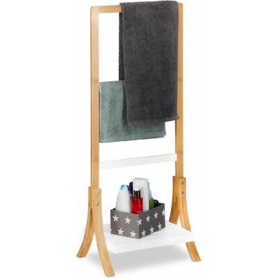 Relaxdays Bambusstång för handdukar - 3 stänger, hylla, naturligt bambu Relaxdays Bambusstång för handdukar - 3 stänger, hylla, naturligt bambu