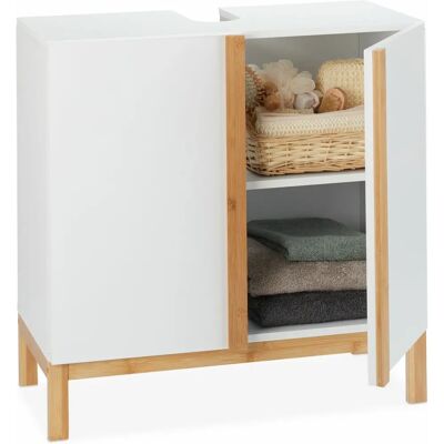 Relaxdays Badezimmerschrank-Set - Platzsparend, Verstellbares Regal Relaxdays Badezimmerschrank-Set - Platzsparend, Verstellbares Regal