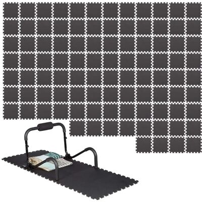 Relaxdays - 96 Tappetini Puzzle per Palestra - Schiuma EVA interconnessa - Nero Relaxdays - 96 Tappetini Puzzle per Palestra - Schiuma EVA interconnessa - Nero