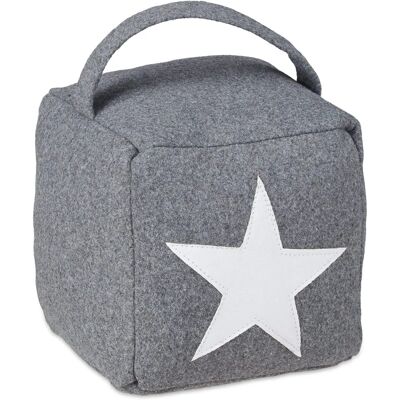 RELAXDAYS 2x Fabric Door Stopper - Grey RELAXDAYS 2x Fabric Door Stopper - Grey