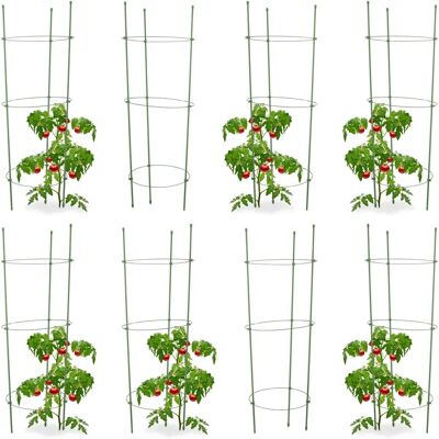 Relaxdays Plant Support Set - Adjustable 8 Pack for Tomatoes & Climbing Plants - Garden & Balcony Relaxdays Plant Support Set - Adjustable 8 Pack for Tomatoes & Climbing Plants - Garden & Balcony