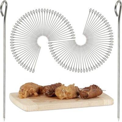 Relaxdays Stainless Steel Skewers Set - 100 Reusable, 11cm Relaxdays Stainless Steel Skewers Set - 100 Reusable, 11cm