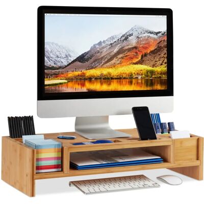 Relaxdays Monitorhalterung - Ergonomischer Bambusständer Relaxdays Monitorhalterung - Ergonomischer Bambusständer