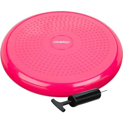 Relaxdays Lot de 3 coussins d'équilibre gonflables avec pompe - Fitness, Fuchsia - Publicité Relaxdays Lot de 3 coussins d'équilibre gonflables avec pompe - Fitness, Fuchsia - Publicité