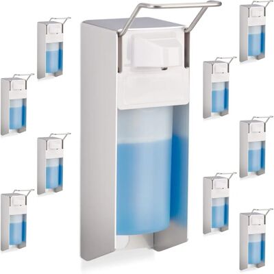 RELAXDAYS - 10x Seifenspender 500 ml - Wandmontierter Hygienespender RELAXDAYS - 10x Seifenspender 500 ml - Wandmontierter Hygienespender