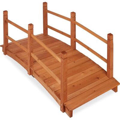 Relaxdays Ponte de Jardim - Madeira, Laranja, 56x140x60 cm Relaxdays Ponte de Jardim - Madeira, Laranja, 56x140x60 cm