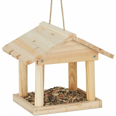 Relaxdays Vogelhaus - Naturholz - 22x26x22 cm - Outdoor Deko Relaxdays Vogelhaus - Naturholz - 22x26x22 cm - Outdoor Deko