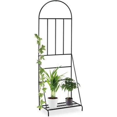 Relaxdays Stalen Plantenstandaard met Raster - Tuin, Balkon Decoratie Relaxdays Stalen Plantenstandaard met Raster - Tuin, Balkon Decoratie