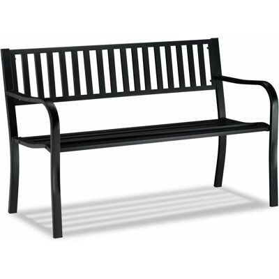 Relaxdays Outdoor Bench - Black - Weather-resistant Relaxdays Outdoor Bench - Black - Weather-resistant