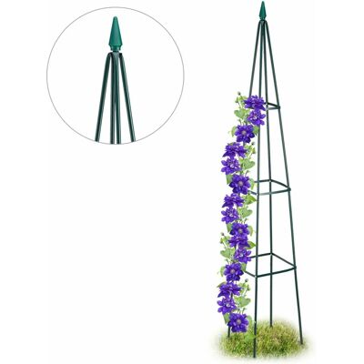 Relaxdays Supporto per Piante - Piramide, 192cm, Verde Scuro Relaxdays Supporto per Piante - Piramide, 192cm, Verde Scuro