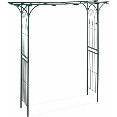 Relaxdays Metall Pergola mit Pflanzenstütze - Dunkelgrün Relaxdays Metall Pergola mit Pflanzenstütze - Dunkelgrün