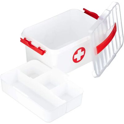 Relaxdays Erste-Hilfe-Box - Regale - Medizinischer Koffer zum Medikamentenschutz - Plastik Relaxdays Erste-Hilfe-Box - Regale - Medizinischer Koffer zum Medikamentenschutz - Plastik