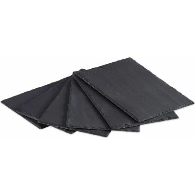 Relaxdays Set med 6 Skifferbrickor - 30x20 cm Relaxdays Set med 6 Skifferbrickor - 30x20 cm