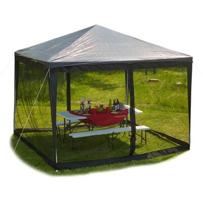 Rete anti-insetti RELAXDAYS per gazebo 3x3 m, 2 pannelli, nero Rete anti-insetti RELAXDAYS per gazebo 3x3 m, 2 pannelli, nero