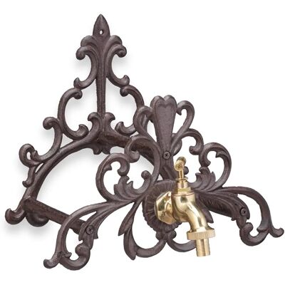 Relaxdays Garden Hose Reel - Vintage Cast Iron, Dark Brown Relaxdays Garden Hose Reel - Vintage Cast Iron, Dark Brown