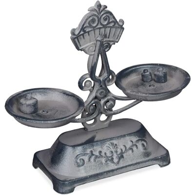 Relaxdays Báscula Decorativa Antigua - Hierro Fundido - Gris-Negro Relaxdays Báscula Decorativa Antigua - Hierro Fundido - Gris-Negro