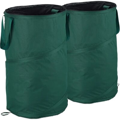 Relaxdays Gartenabfallsäcke - 120L, Set aus 2, Grün Relaxdays Gartenabfallsäcke - 120L, Set aus 2, Grün