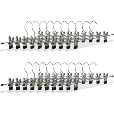 RELAXDAYS - Juego de 60 perchas para pantalones, Clips ajustables RELAXDAYS - Juego de 60 perchas para pantalones, Clips ajustables