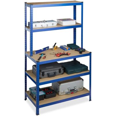 Relaxdays Scaffale in acciaio resistente - 5 ripiani - 900kg Relaxdays Scaffale in acciaio resistente - 5 ripiani - 900kg