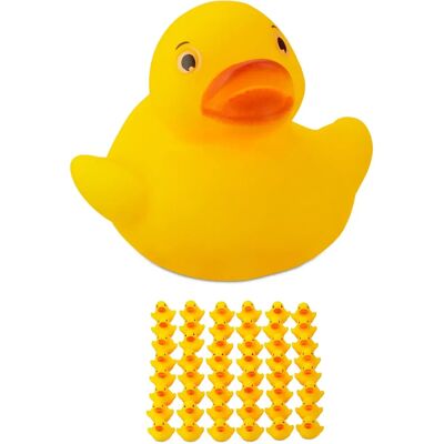Relaxdays Yellow Rubber Duck Set - Bath Toys Relaxdays Yellow Rubber Duck Set - Bath Toys