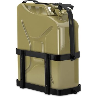 Relaxdays Soporte para bidón de gasolina - Ajustable para 10L y 20L - Hierro - Negro Relaxdays Soporte para bidón de gasolina - Ajustable para 10L y 20L - Hierro - Negro