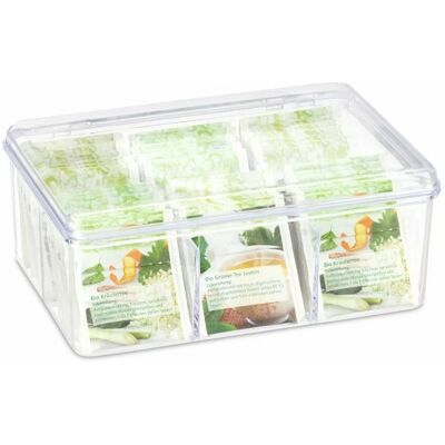 Relaxdays 10027797 Theekasse - Transparent organiser Relaxdays 10027797 Theekasse - Transparent organiser