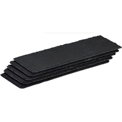Relaxdays Schiefer Servierteller - 30x10 cm, 6 Stück Relaxdays Schiefer Servierteller - 30x10 cm, 6 Stück