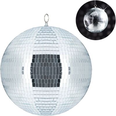 Relaxdays Espejo disco plateado 30cm - Decoración fiesta Relaxdays Espejo disco plateado 30cm - Decoración fiesta