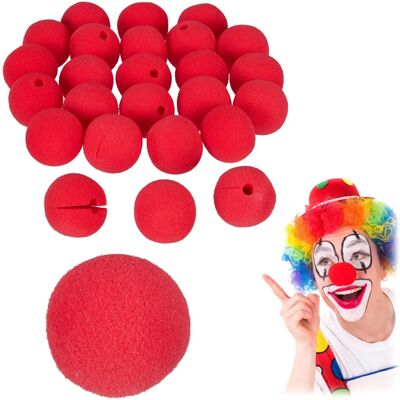 Relaxdays Set med 25 Röda Clownnäser av Foam Relaxdays Set med 25 Röda Clownnäser av Foam