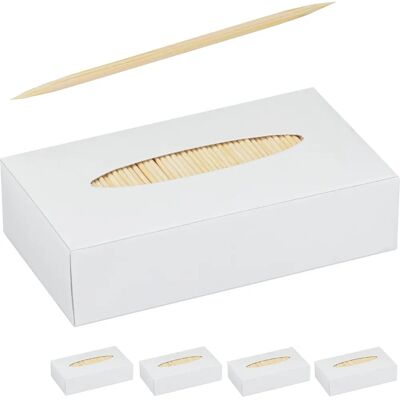 Relaxdays Wooden Toothpicks - 5000 pcs - Natural - 6.5cm Relaxdays Wooden Toothpicks - 5000 pcs - Natural - 6.5cm