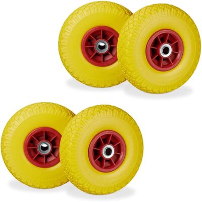 Relaxdays - 4x Wheel Set - Puncture-proof, 80kg load, 26cm dia Relaxdays - 4x Wheel Set - Puncture-proof, 80kg load, 26cm dia