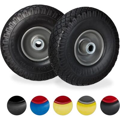 Relaxdays Wheel Set 3.00-4 - Durable, Puncture-Proof, 4 Wheels Relaxdays Wheel Set 3.00-4 - Durable, Puncture-Proof, 4 Wheels