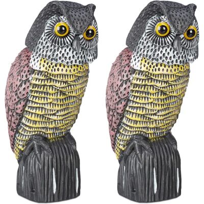 Set de Espantapájaros Búho - Decoración Jardín, Cabeza Giratoria Set de Espantapájaros Búho - Decoración Jardín, Cabeza Giratoria