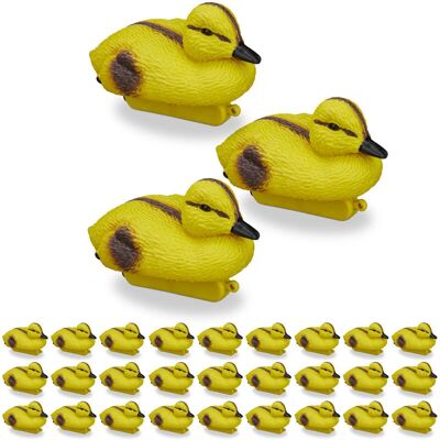 RELAXDAYS - Set de 30 figuras de patos amarillos y negros para estanque - Decoración de jardín RELAXDAYS - Set de 30 figuras de patos amarillos y negros para estanque - Decoración de jardín