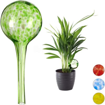Relaxdays Glass Plant Watering Globes - Set of 4 - Green - Plant Irrigation Relaxdays Glass Plant Watering Globes - Set of 4 - Green - Plant Irrigation