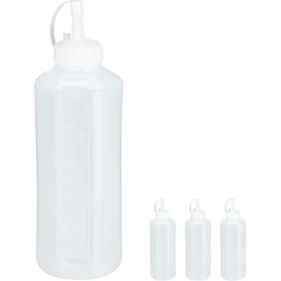 Relaxdays lot de 4 bouteilles de sauce - Accessoires cuisine Relaxdays lot de 4 bouteilles de sauce - Accessoires cuisine