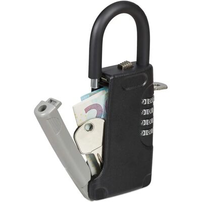 RELAXDAYS Schlüssel Safe mit 4-stelligem Code - Außen Schwarz RELAXDAYS Schlüssel Safe mit 4-stelligem Code - Außen Schwarz