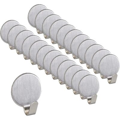 Relaxdays Väggkrokar Set - Rostfritt Stål, Silver - 24 Stycken Relaxdays Väggkrokar Set - Rostfritt Stål, Silver - 24 Stycken