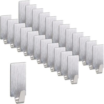RELAXDAYS Stainless Steel Wall Hooks Set 24 - Bathroom & Kitchen RELAXDAYS Stainless Steel Wall Hooks Set 24 - Bathroom & Kitchen